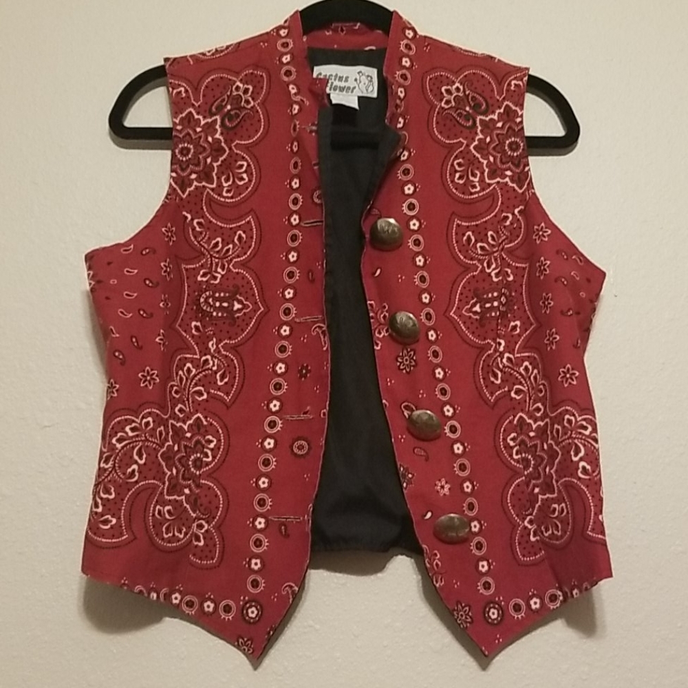 Red Bandana vest